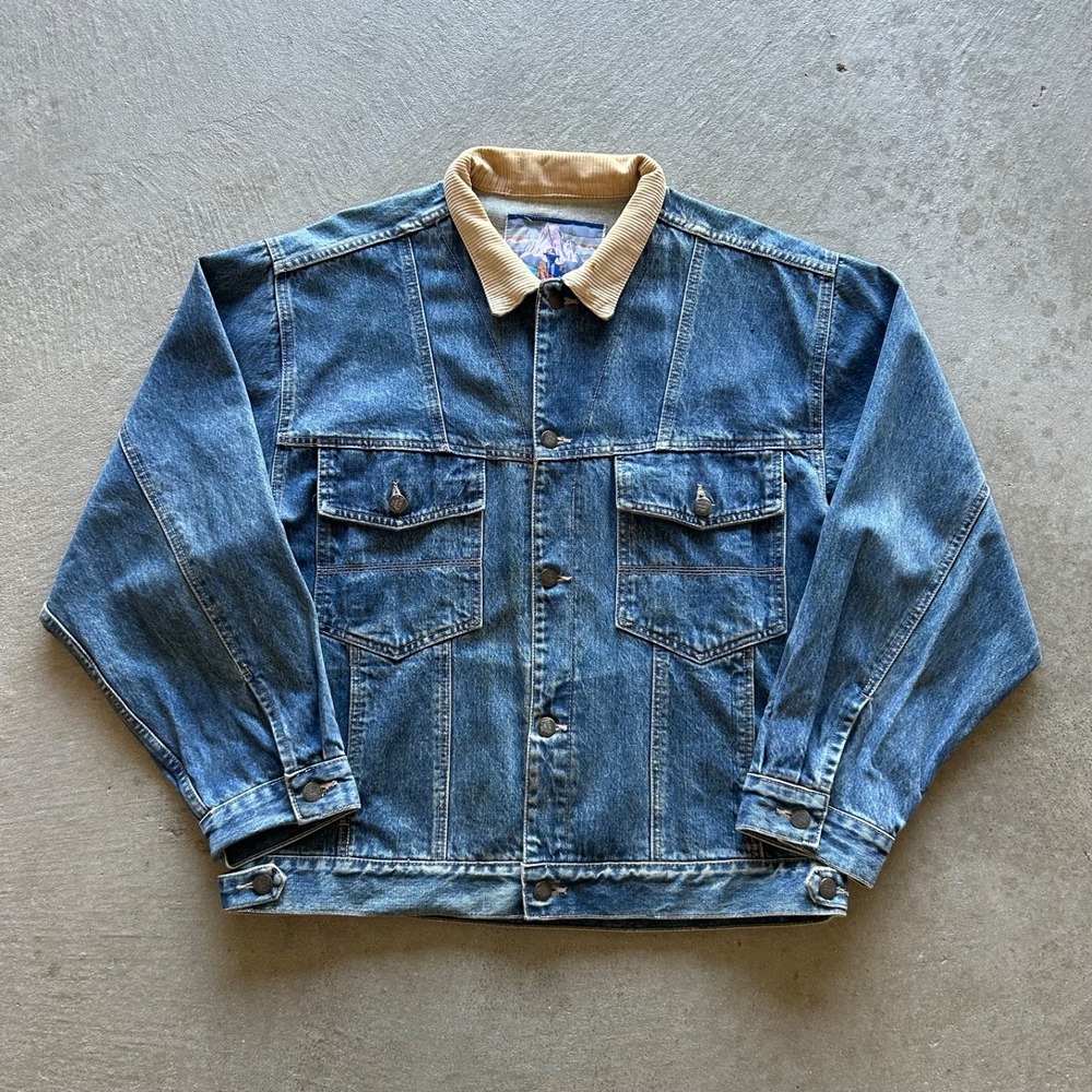 Vintage‎ 90s Bench Denim Jacket Size Medium Blue Medium Wash Jean Chore Barn